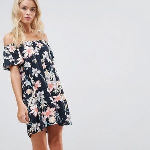 ASOS Floral off the shoulder dress